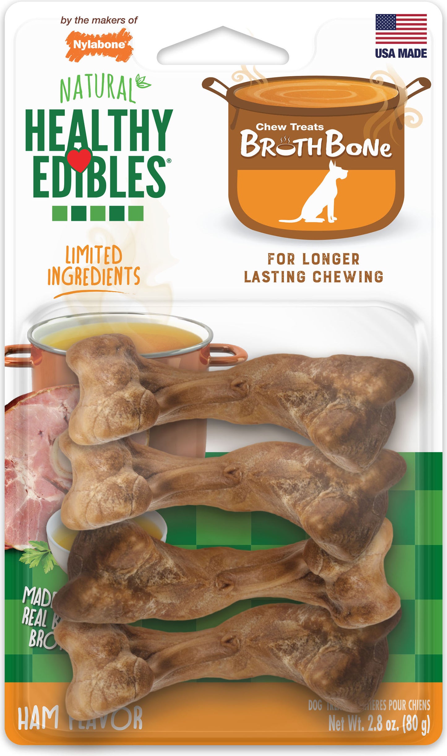 Healthy Edibles Broth Bone Natural Chew