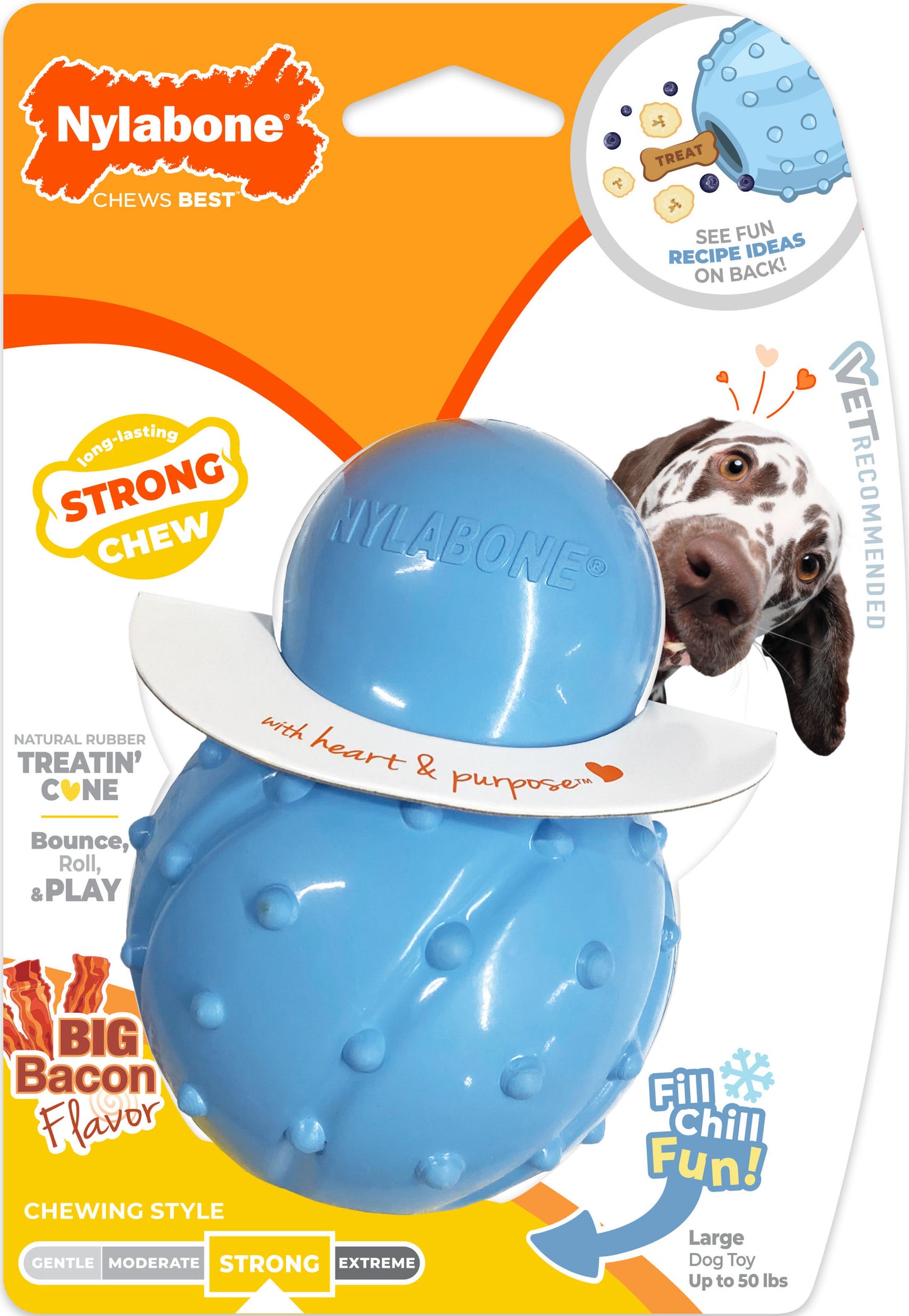 NYLABONE STRONG CHEW RUBBER STUFFABLE CONE