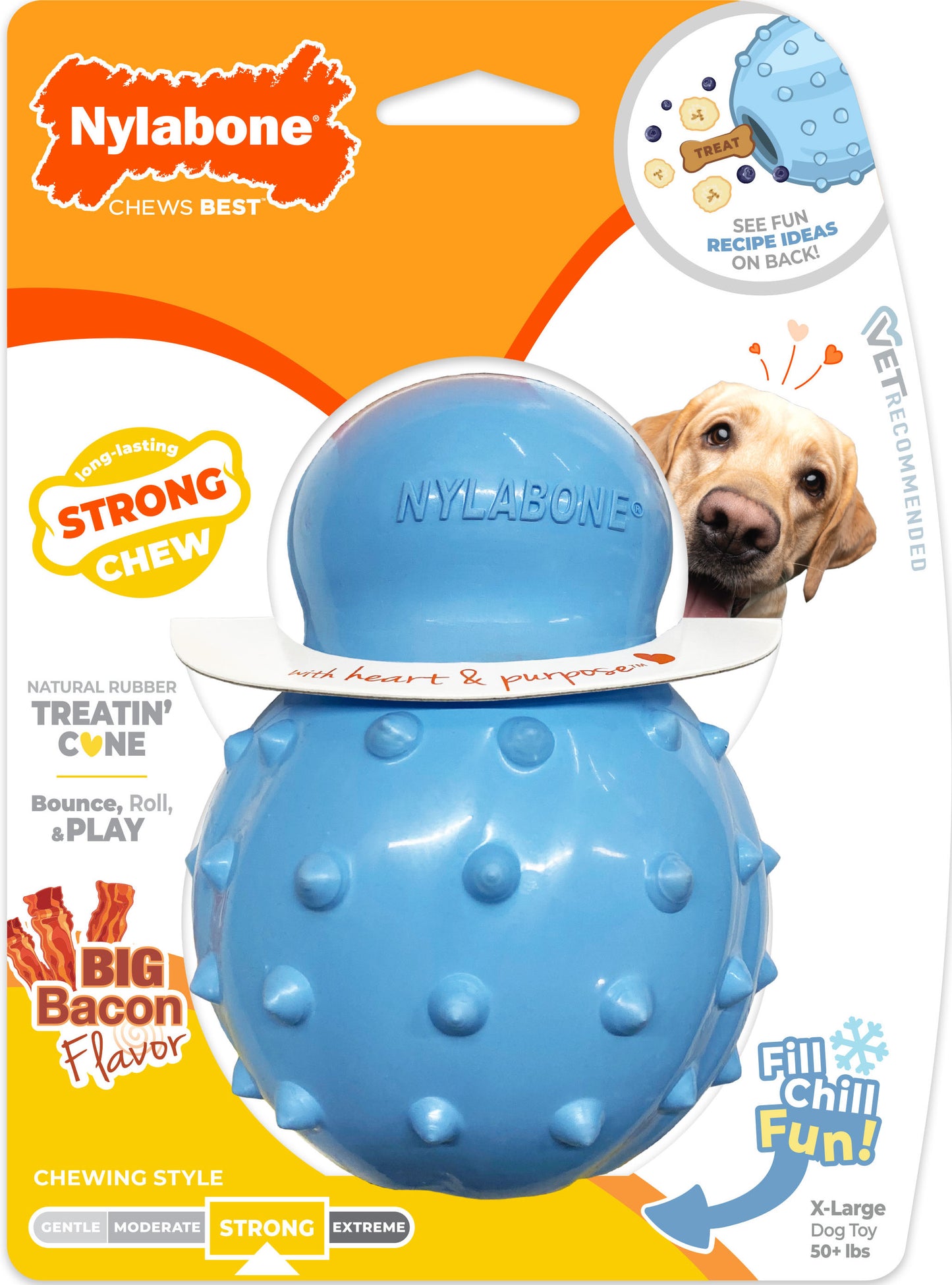 NYLABONE STRONG CHEW RUBBER STUFFABLE CONE