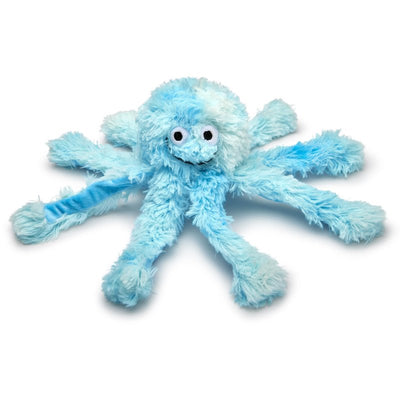 Gor Pets Super Snuggly Plush Octopus Dog Toy - Super Soft with Multiple Squeakers & Crinkles - Perfect Cuddly Companion for Pups & Dogs (Blue, Baby XS)