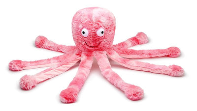 Gor Pets Super Snuggly Plush Octopus Dog Toy - Super Soft with Multiple Squeakers & Crinkles - Perfect Cuddly Companion for Pups & Dogs (Pink, Daddy Medium)