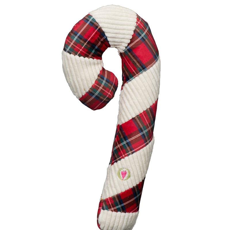 HuggleHounds, Totally Tartan Candy Cane Super Size, 1 Count