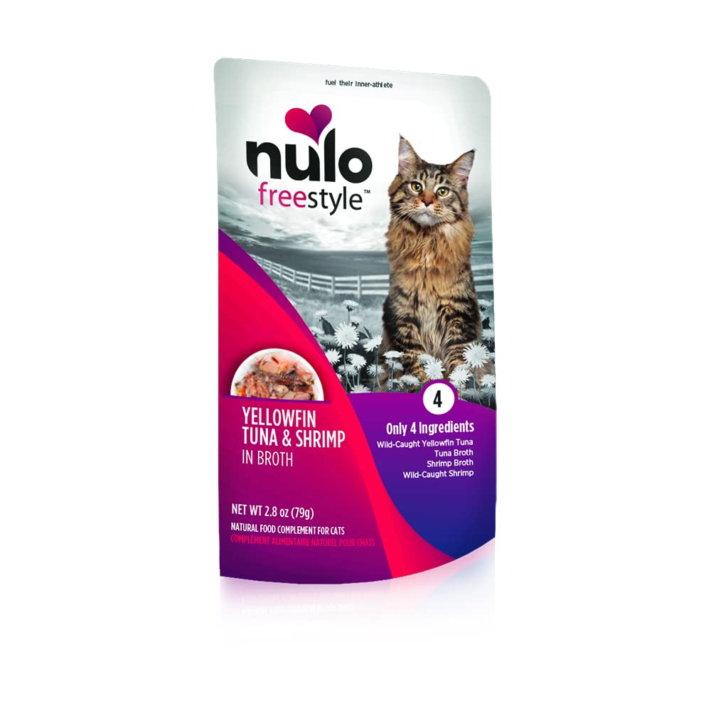 Nulo, Freestyle Yellowfin Tuna & Shrimp in Broth Cat Food Pouch, 2.8 oz