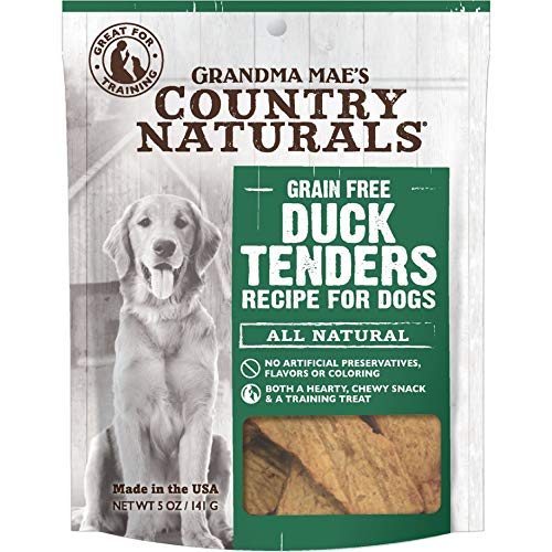 Grandma Mae's Country Naturals Grain Free Duck Tenders Chewy Dog Treats, 5 Ounces