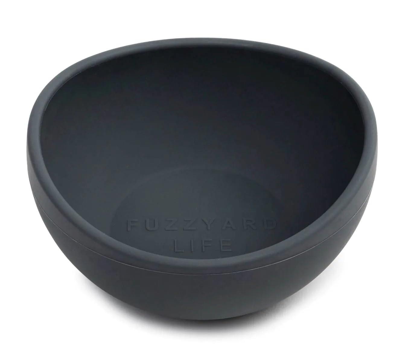 Fuzzyard Pet Silicone Dog Bowl, Non-Slip Bottom, Easy to Clean, Dishwasher Safe, Colorful Design (Slate Grey, Medium)