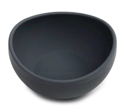 Fuzzyard Pet Silicone Dog Bowl, Non-Slip Bottom, Easy to Clean, Dishwasher Safe, Colorful Design (Slate Grey, Large)