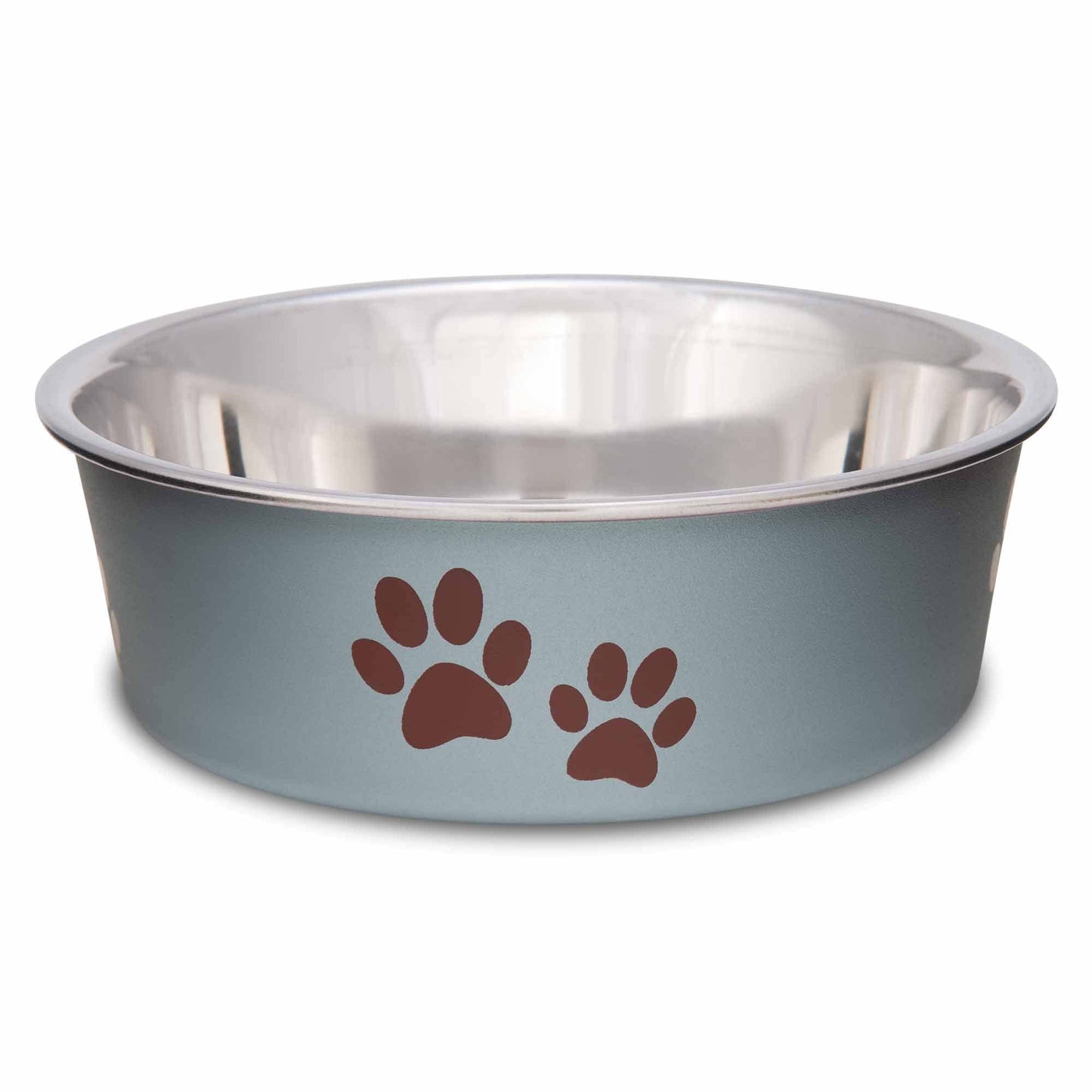 Loving Pets - Bella Bowls - Dog Food Water Bowl No Tip Stainless Steel Pet Bowl No Skid Spill Proof (Small, Blueberry Blue)