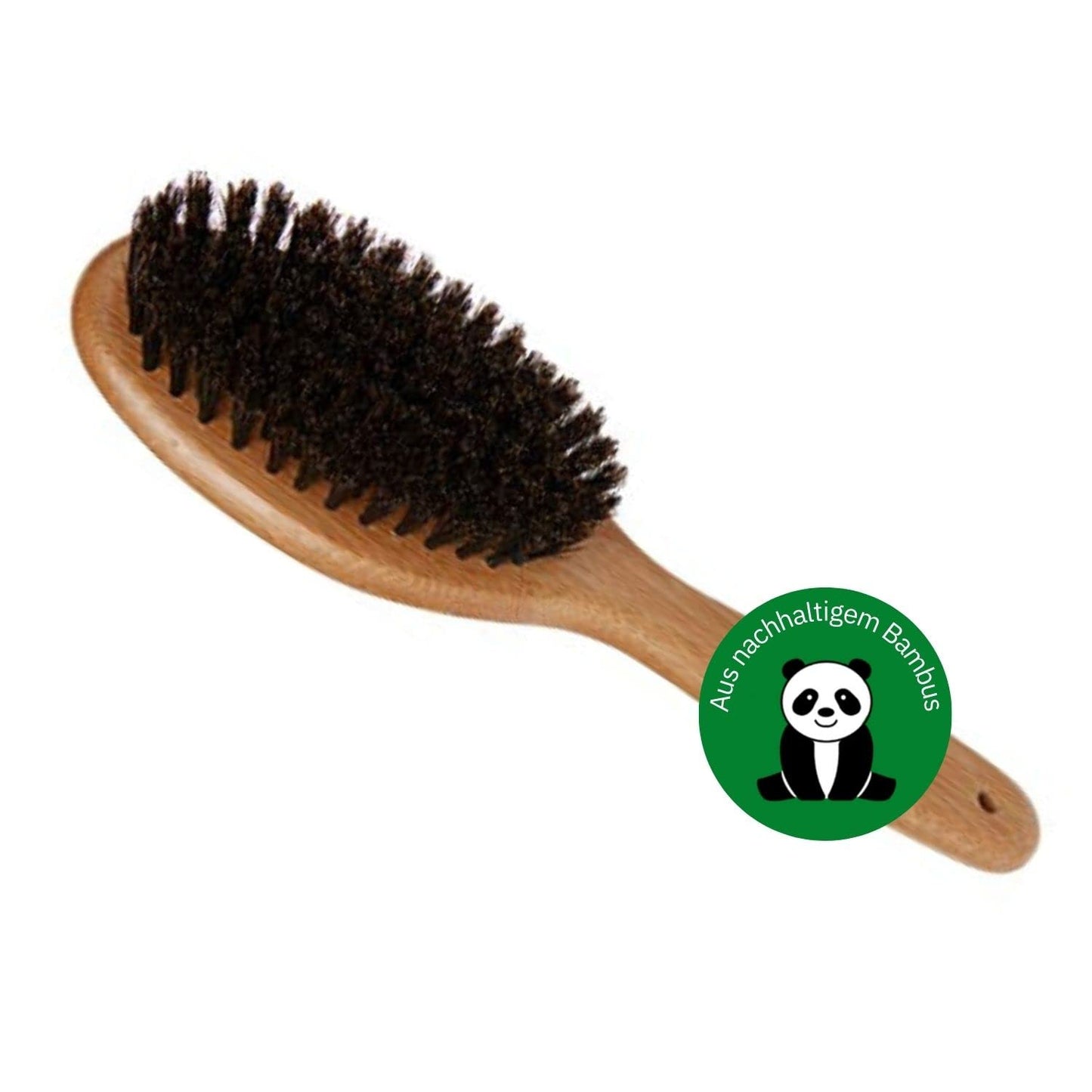 Bamboo Groom Oval Bristle Brush w/Natural Boar Large