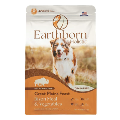 Earthborn Holistic Great Plains Feast with Bison and Beef Meal Grain and Gluten Free (12.5 Pounds)