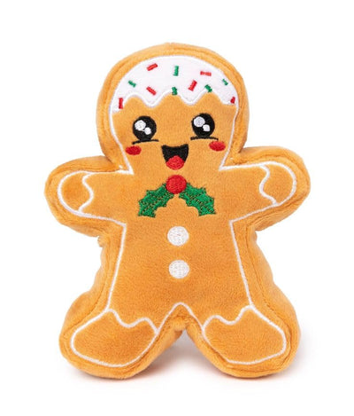 Fuzzyard Fred The Gingerbread Cookie Dog Toy Christmas Plush w/Squeaker Washable Small