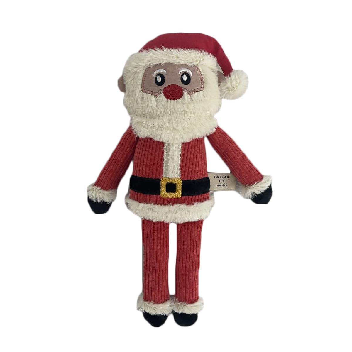 Fuzzyard Life Corduroy Christmas Dog Toy Assorted Characters for Small, Medium and Large Breed Dogs (Santa)