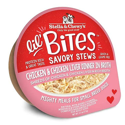 Stella & Chewy's, Dog Lil' Bites Stew Chicken & Liver Cup, 2.7 Ounce