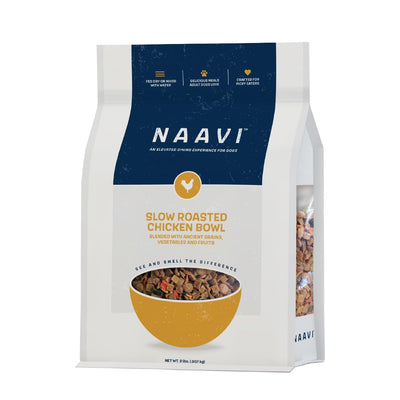 Naavi Slow Roasted Chicken Bowl with Ancient Grains, Vegetables & Fruits, Premium Dog Food Topper for Adult Dogs - 2lb