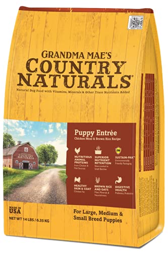 Grandma Mae's Country Naturals Grain Inclusive Dry Dog Food 4 LB Puppy Chicken & Brown Rice