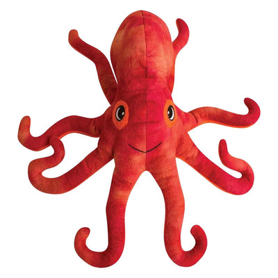 SnugArooz Olivia The Octopus - Soft Durable Plush Dog Toy with Repair Patch - Squeaker Crinkle - Ideal for Medium to Large Dogs