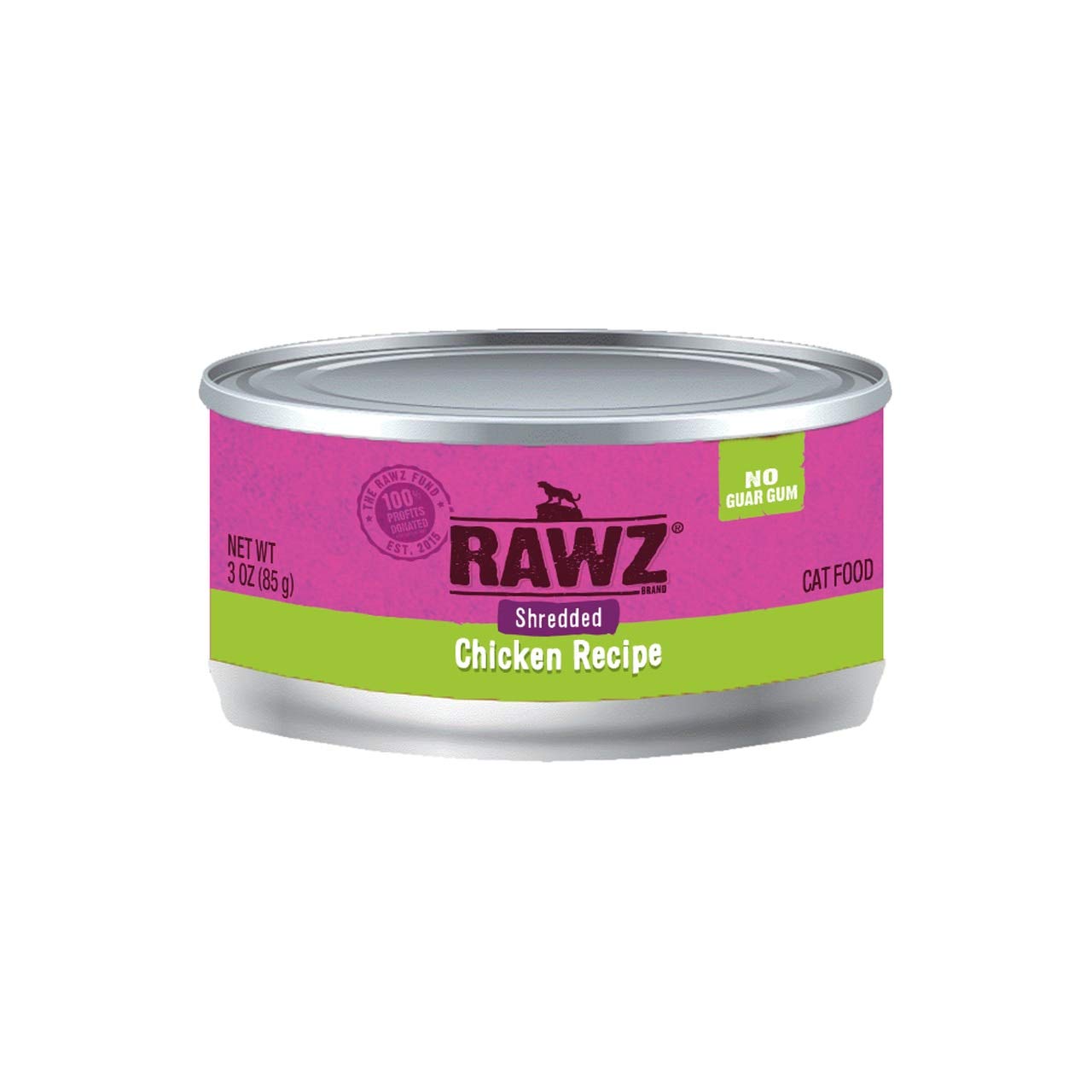 RAWZ, Shredded Chicken Recipe Adult Canned Cat Food, 3 Ounce