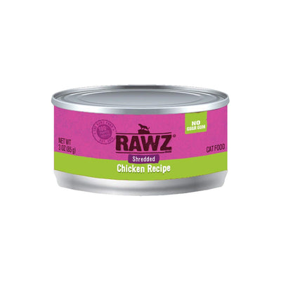 RAWZ, Shredded Chicken Recipe Adult Canned Cat Food, 3 Ounce