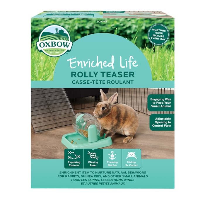 Oxbow Enriched Life Rolly Teaser Food & Treat Dispenser for Guinea Pig, Medium