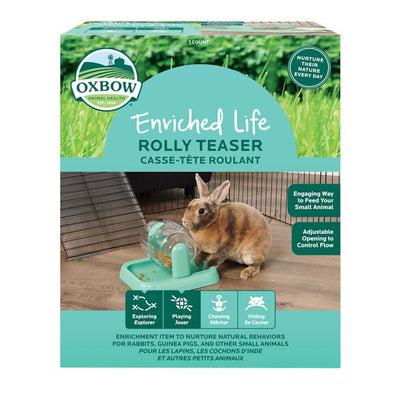 Oxbow Enriched Life Rolly Teaser Food & Treat Dispenser for Guinea Pig, Medium