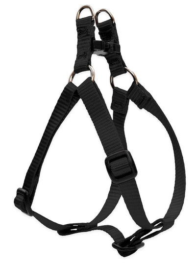 LupinePet Basics 1/2" Black 12-18" Step in Harness for Small Dogs