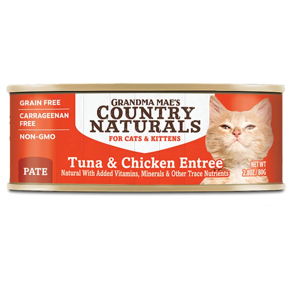 Grandma Mae's Country Naturals Tuna & Chicken PÃ¢tÃ© Case 24-2.8 Oz Cans Cat Food