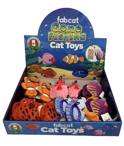 Fab Cat Gone Fishing Cat Toy, Assorted