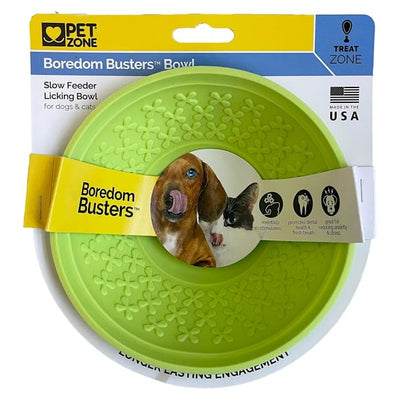 Boredom Busterz Slow Feeder Licking Bowl for Dogs & Cats, .46 LB, Green