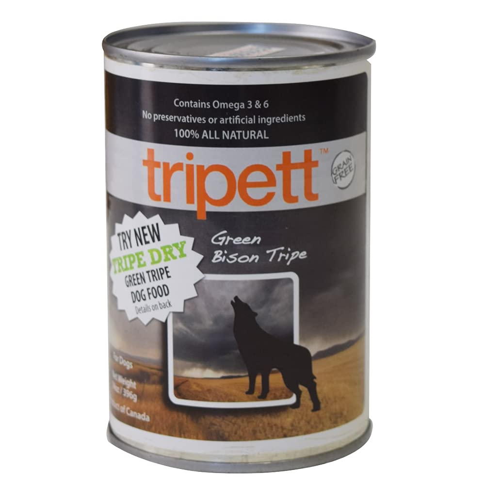 Tripett Green Bison Tripe Canned Dog Food 13 Oz. Can (12 In Case)