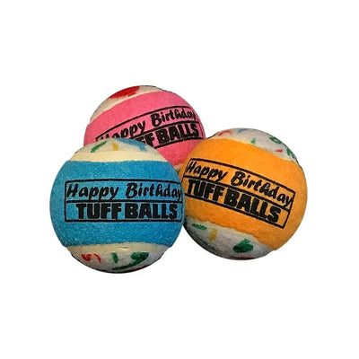 PetSport 55870009: Tuff Ball Happy Birthday Balls Dog toy, 3Pk