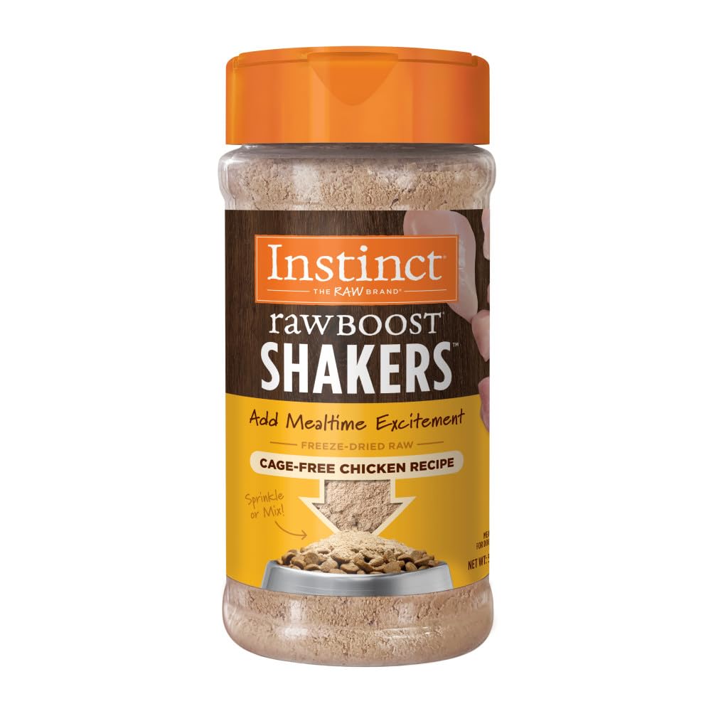 Instinct Raw Boost Shakers Freeze-Dried Powder Dog Food Topper - Chicken, 5.5 oz. Bottle