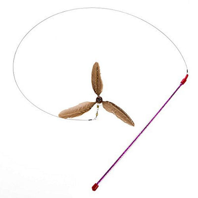 GoCat Da Purr-Peller Cat Toy, A Feather Propeller That Spins as it is Guided Through The Air, All Breed Sizes