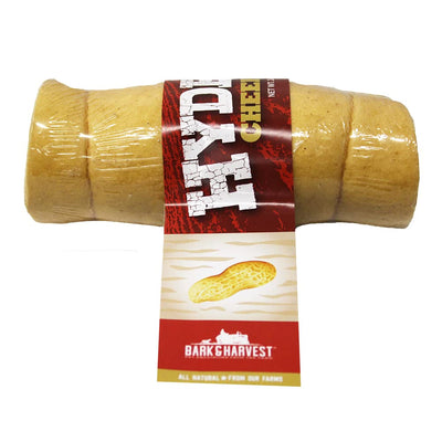 Bark & Harvest HydeOut Cheek Rolls - Long Lasting Safe Digestible Rawhide Alternative Dog Chew No Hide Treat, Peanut Butter Flavor, Small