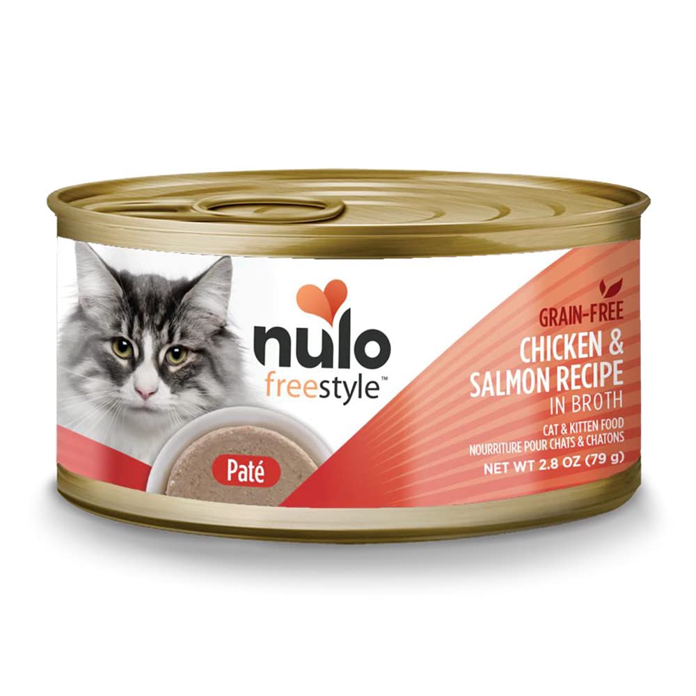 Nulo Freestyle Cat & Kitten Chicken & Salmon in Broth Recipe Canned Cat Food, 2.8 Ounce