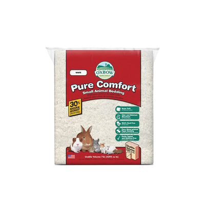 Oxbow Pure Comfort Small Animal Bedding - Odor & Moisture Absorbent, Dust-Free Bedding for Small Animals, White, 72 Liter Bag