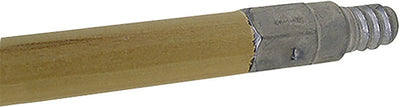 Wood Broom Handle W/Metal Threads