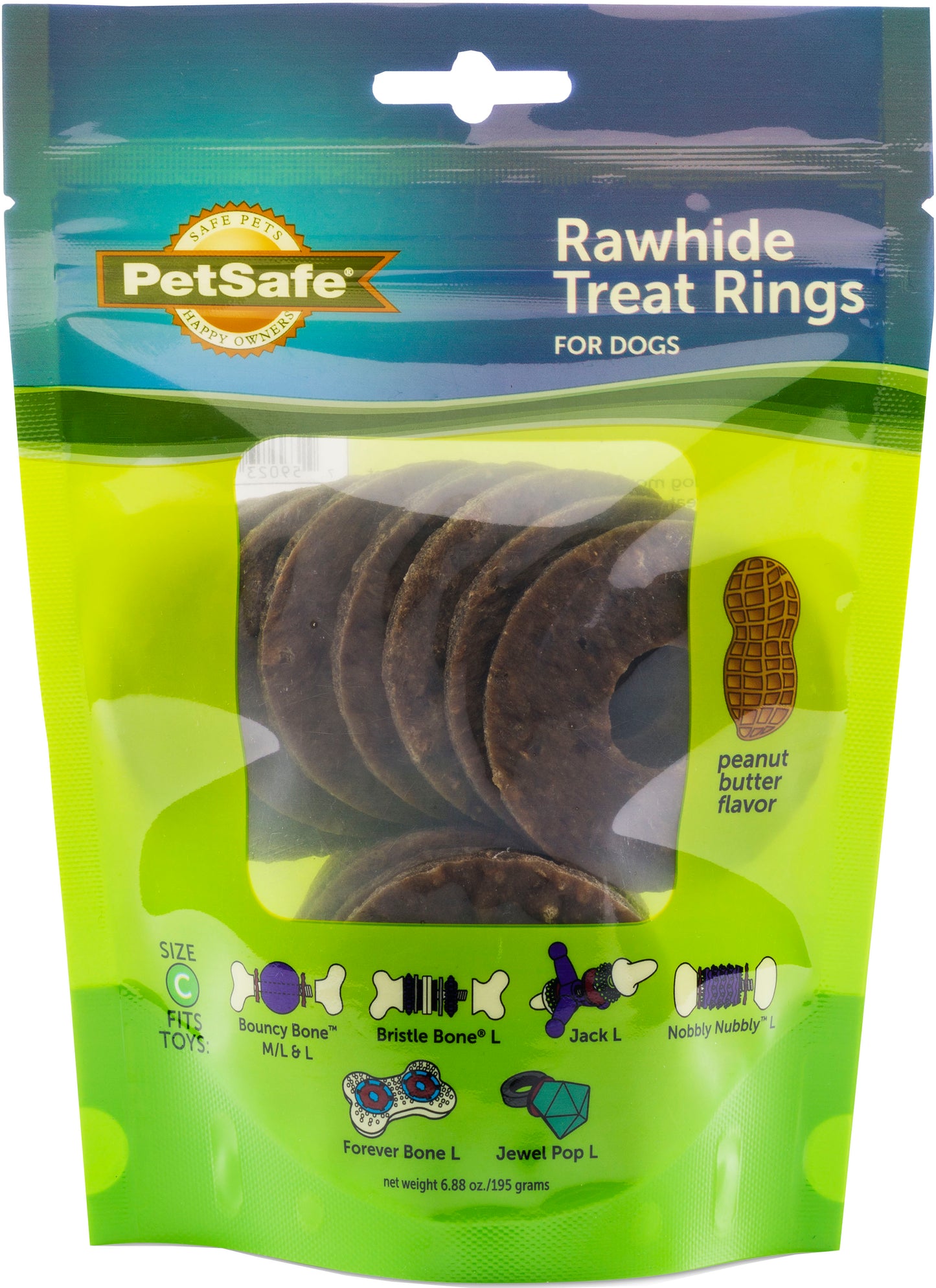 Busy Buddy Natural Rawhide Rings