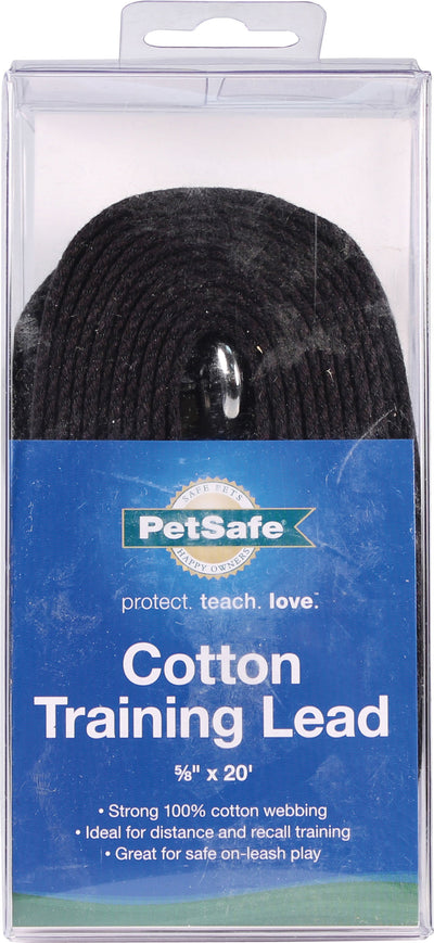 PetSafe Cotton Training Lead, 5/8" x 20', Black, Model:CTLD-5/8-X-20