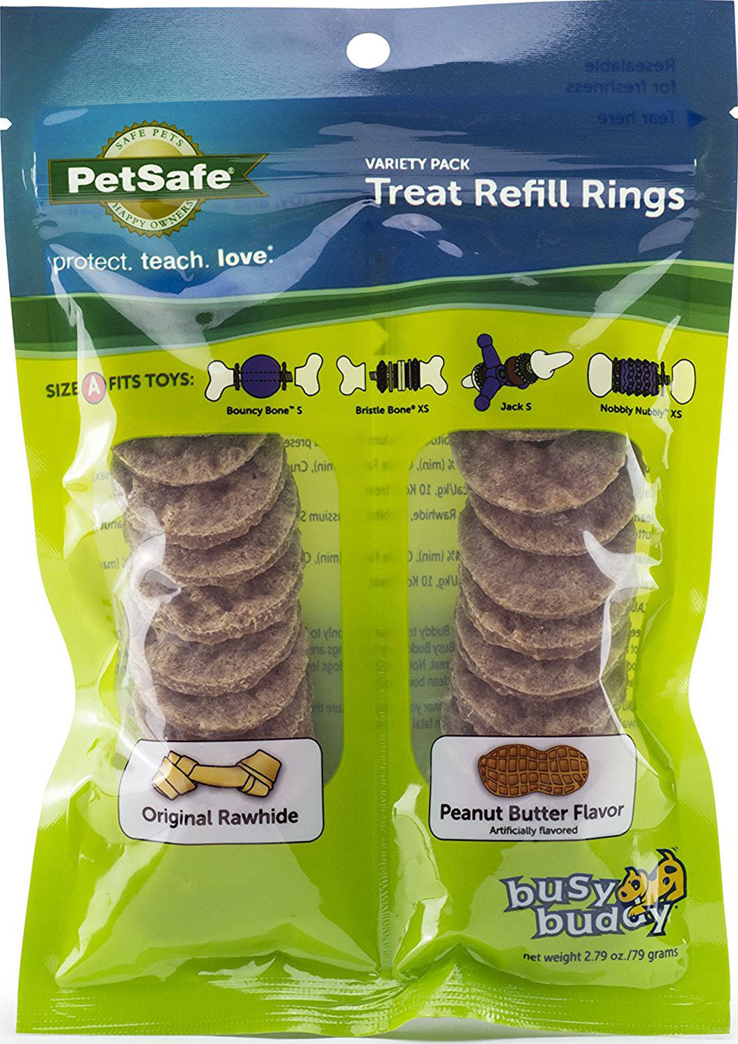 Busy Buddy Natural Rawhide Rings