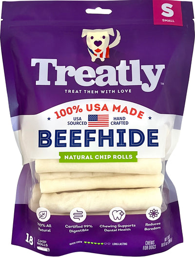 Treatly 100% Usa Beefhide Chip Rolls