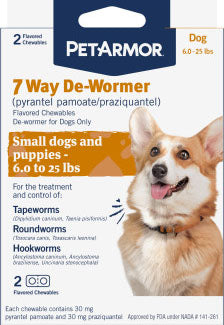 Petarmor 7 Way De-Wormer Chewable Dog