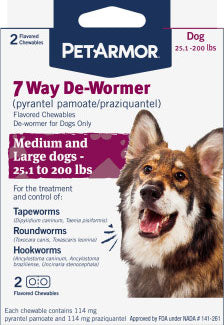 Petarmor 7 Way De-Wormer Chewable Dog
