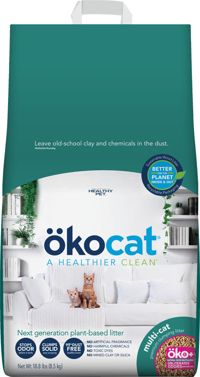 Okocat Multi-Cat Premium Clumping Litter
