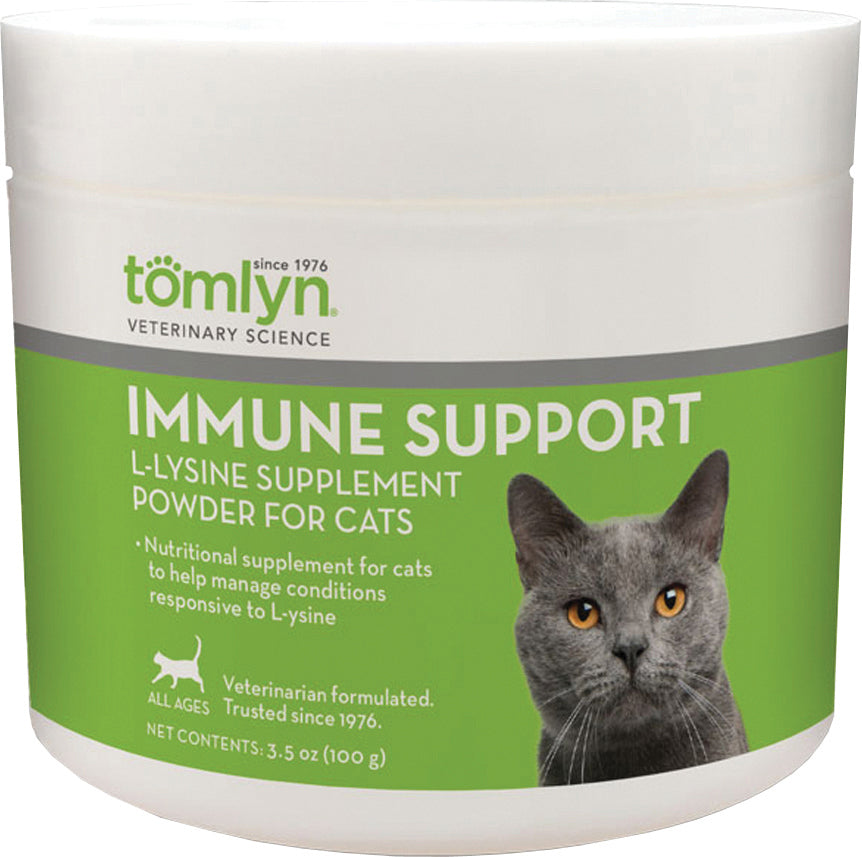 Tomlyn Immune Support Daily L-Lysine Supplement, Fish-Flavored Lysine Powder for Cats and Kittens, 3.5oz