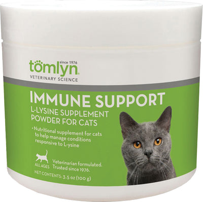 Tomlyn Immune Support Daily L-Lysine Supplement, Fish-Flavored Lysine Powder for Cats and Kittens, 3.5oz