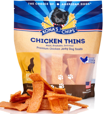 Kona's Chips Chicken Thins Dog Treats, 4 oz