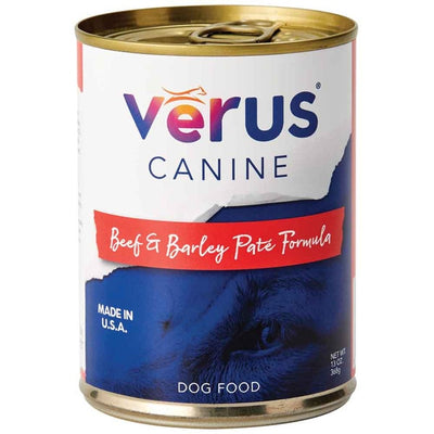 Verus Beef & Barley Pate Wet Dog Food, 13.2 oz Can