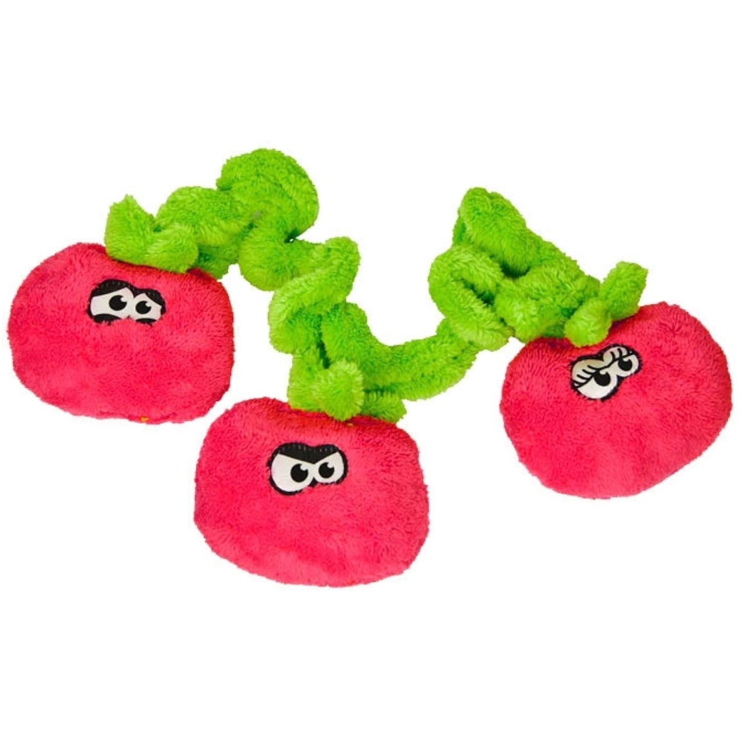 Cycle Dog Duraplush Medium Vine of Tomatoes: Sqeakerless Eco-Friendly and Durable Toy for Dogs | Perfect for Fetch and Tug-of-War Play | Made in USA