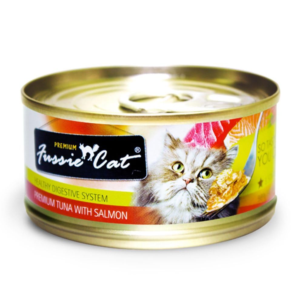 Fussie Cat Wet Food, Cat: Tuna & Salmon, 2.8Oz Can