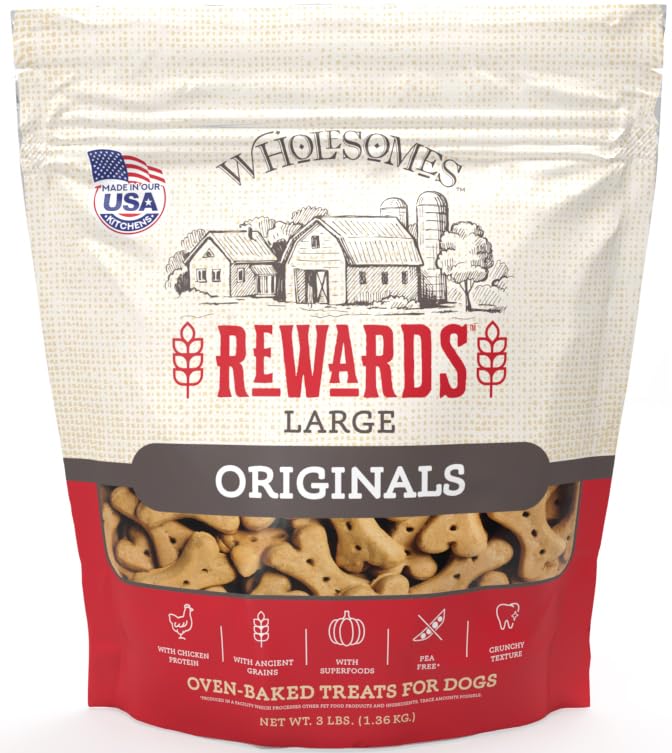 Wholesomes SPORTMiX Rewards Classic Original Biscuits, Chicken, LG-3Lb. Bag (2100356)