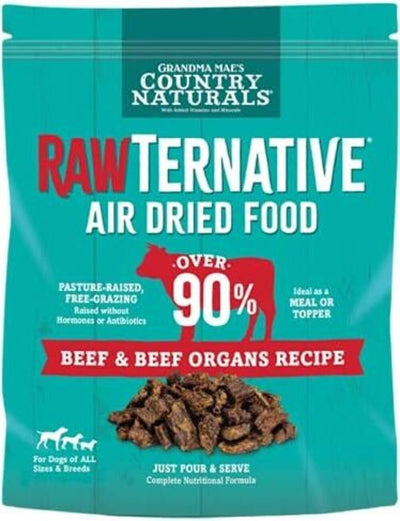 Grandma Mae's Country Naturals RawTernative Air Dried Dog Food. (3LB Beef & Beef Organs)